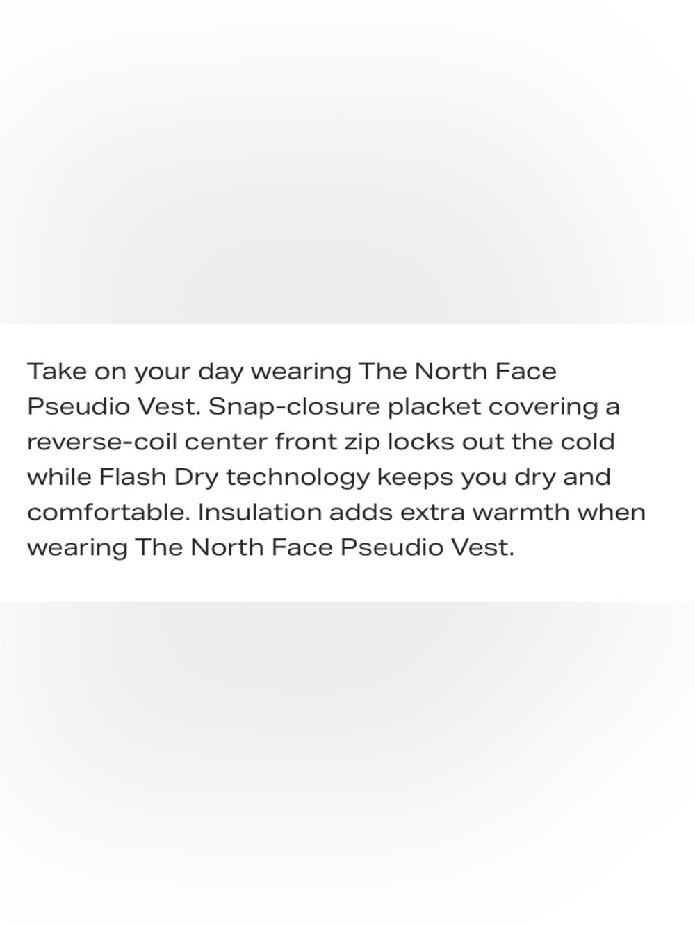 THE NORTH FACE PSEUDIO HEATHER GREY QUILTED VEST - Picture 16 of 16